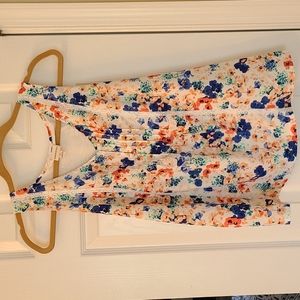Mixed media floral tank